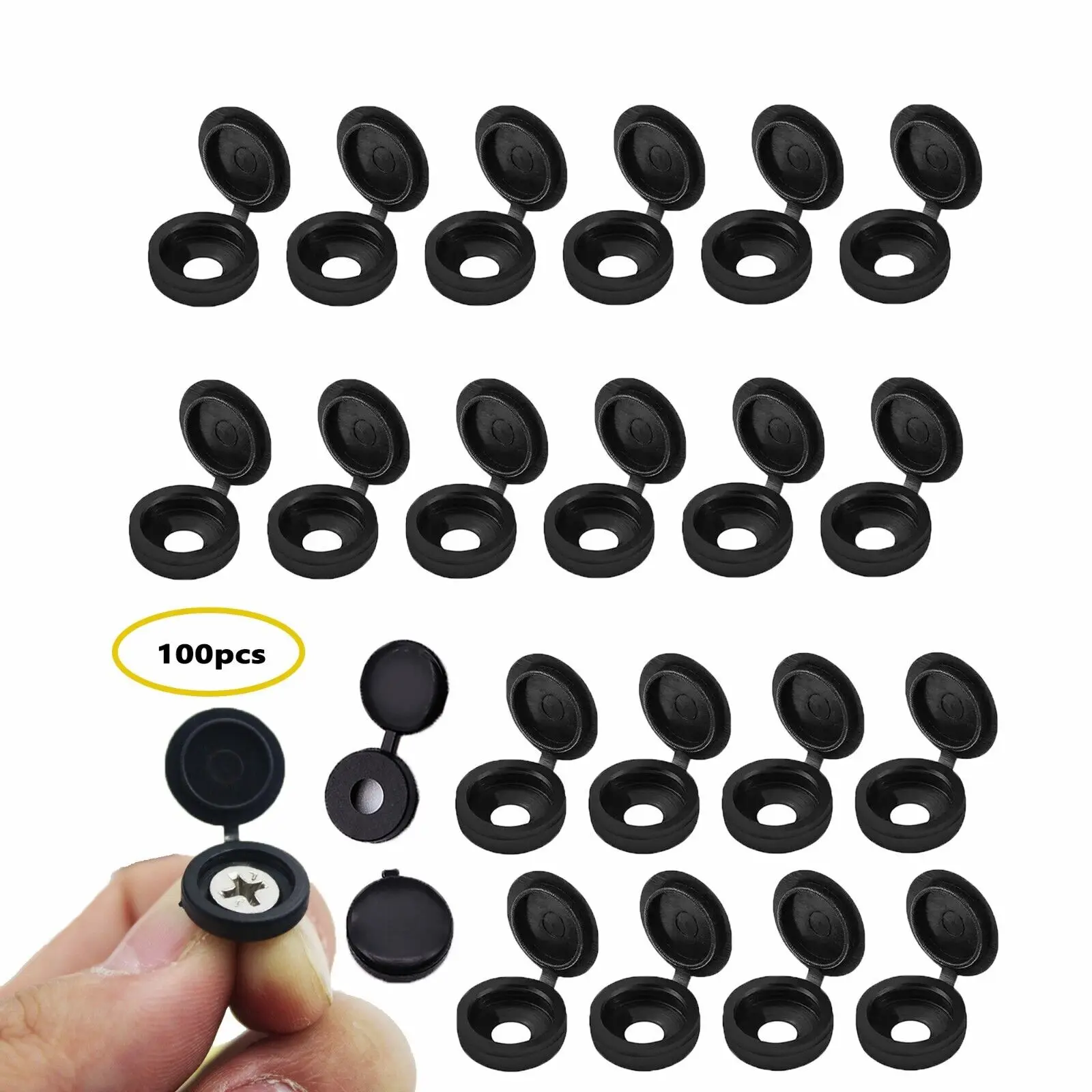 100Pcs Hinged Plastic Self-Tapping Screw Covers Button Nuts Cover Snap Caps
100Pcs Hinged Plastic Self-Tapping Screw Covers Button Nuts Cover Snap Caps