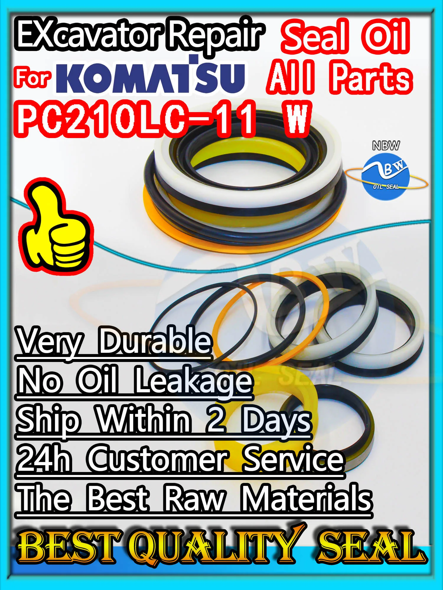 For KOMATSU PC210LC-11 W Seal Kit Excavator Repair Oil High Quality PC210LC 11 W Gear Center Joint Gasket Nitrile NBR Nok Washer
For KOMATSU PC210LC-11 W Seal Kit Excavator Repair Oil High Quality PC210LC 11 W Gear Center Joint Gasket Nitrile NBR Nok Washer