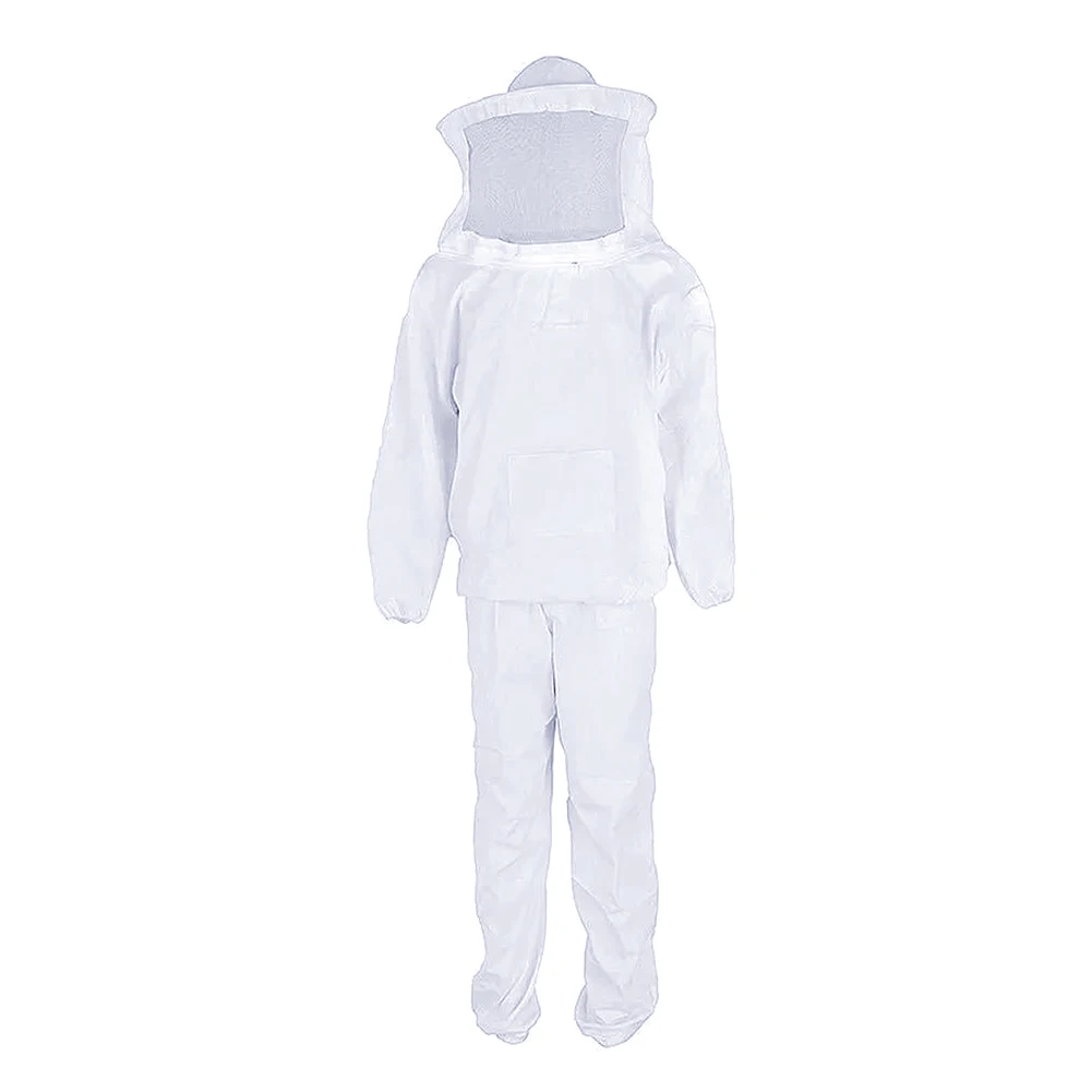 

4pcs Professional Jacket Workwear With Veil Gloves Hood Hat Honeycomb Tool Pants Bee Suit Set Coverall Beekeeping Equipment
