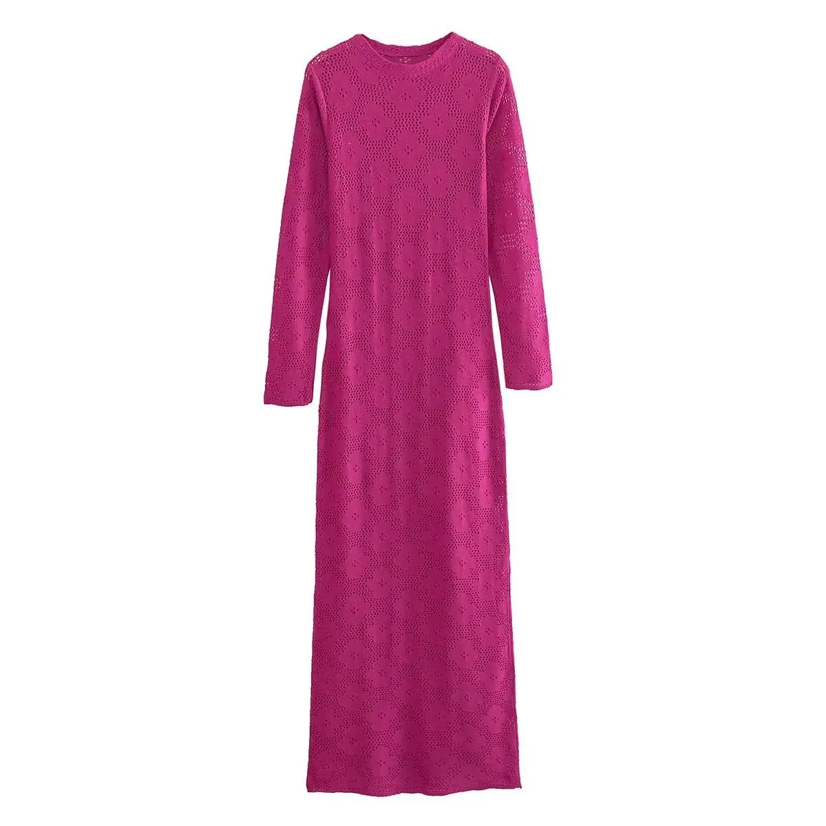 TRAF Women Fashion Hollow Out Translucent Embroidery Knitting Slim Midi Dress Female Chic O Neck Long Sleeve Vestidos
TRAF Women Fashion Hollow Out Translucent Embroidery Knitting Slim Midi Dress Female Chic O Neck Long Sleeve Vestidos