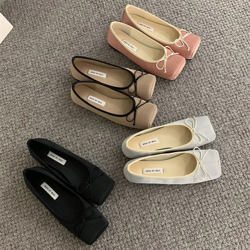 Bailamos 2023 Brand New Women Flats Ballerina Shoes Square Toe Shallow Ballet Soft Moccasins Slip On Loafers Flat Bow Knot Shoes
Bailamos 2023 Brand New Women Flats Ballerina Shoes Square Toe Shallow Ballet Soft Moccasins Slip On Loafers Flat Bow Knot Shoes