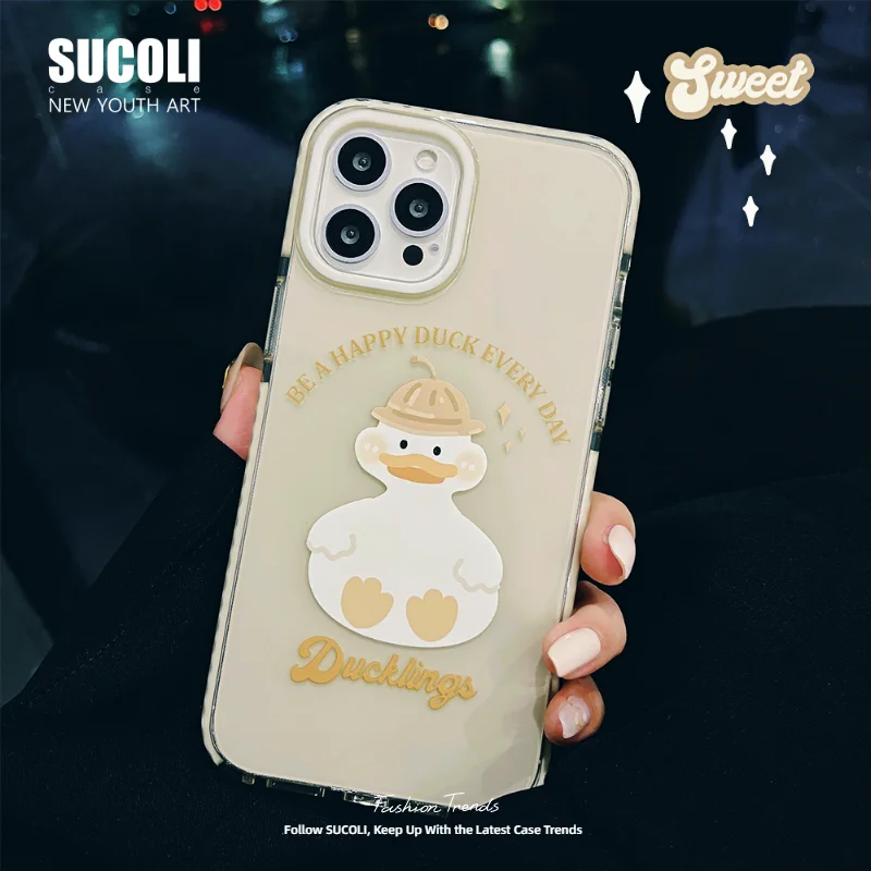 Light Yellow Cartoon Artist Duck Transparent Double Shockproof Case for iPhone 13 12 11 Pro Max XR XS X 7 8 Plus SE Mini Cute
Light Yellow Cartoon Artist Duck Transparent Double Shockproof Case for iPhone 13 12 11 Pro Max XR XS X 7 8 Plus SE Mini Cute