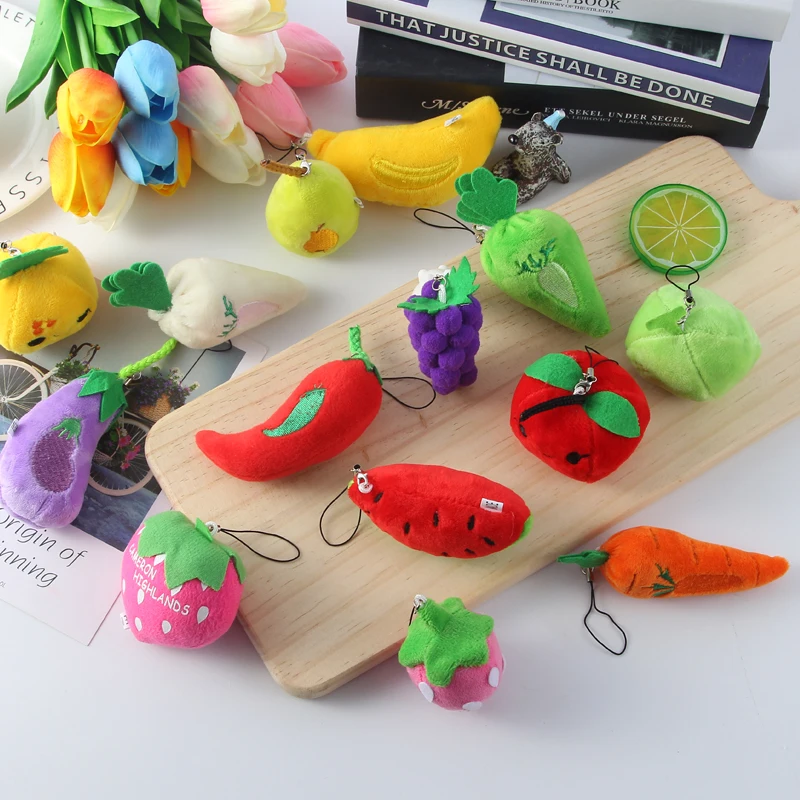 1Pcs Cute fruit carrot apple grape and vegetable plush pendant bag keychain children plush toy primary school gift girl gift
1Pcs Cute fruit carrot apple grape and vegetable plush pendant bag keychain children plush toy primary school gift girl gift