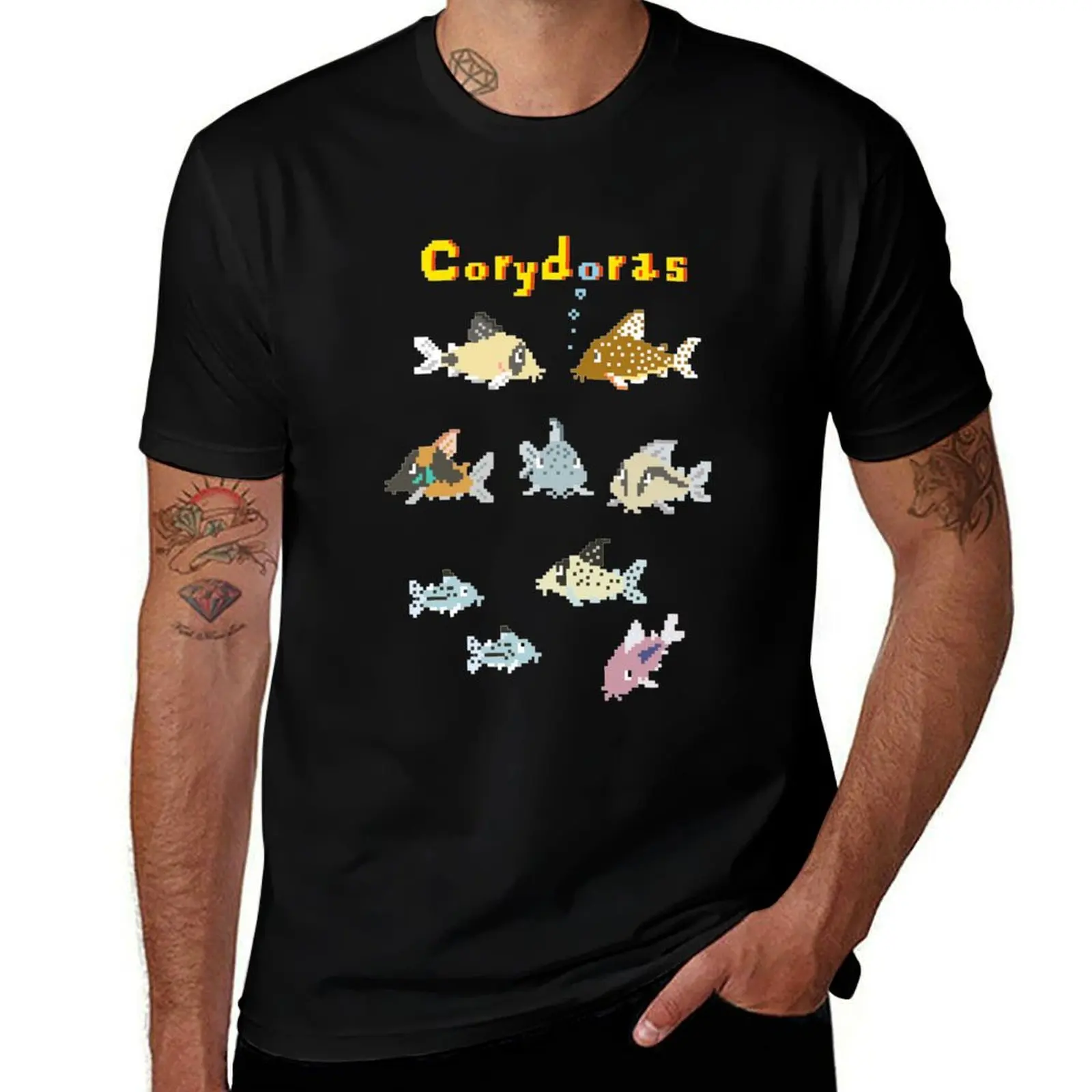 Футболка Pixel Art Corydoras футболка с короткими рукавами мужские футболки высшего