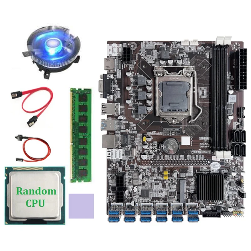 Материнская плата B75 BTC для майнинга 12 PCIE к USB LGA1155 DDR3 4 Гб 1600 МГц ОЗУ + случайный ЦП + кабель SATA B75 ETH Майнинг
Материнская плата B75 BTC для майнинга 12 PCIE к USB LGA1155 DDR3 4 Гб 1600 МГц ОЗУ + случайный ЦП + кабель SATA B75 ETH Майнинг