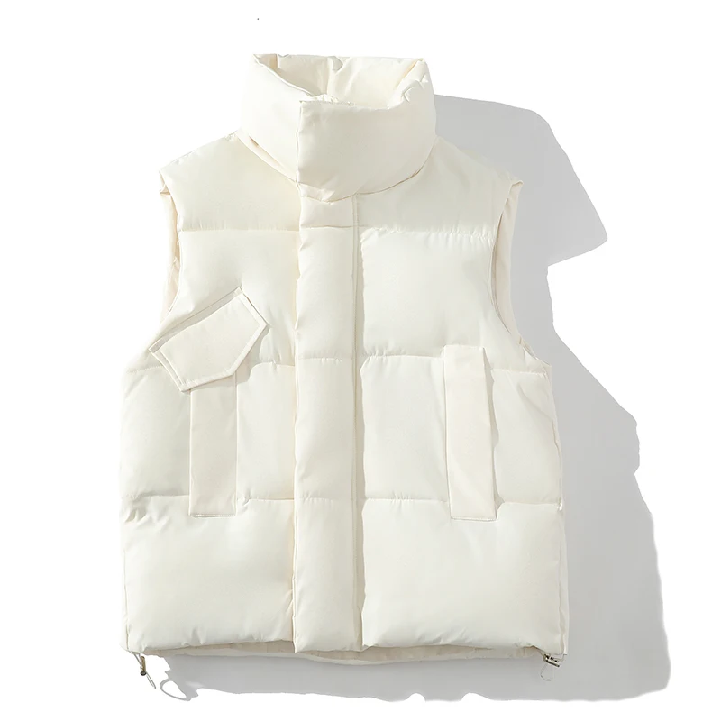 2023 Autumn Winter Women Solid Loose Vest Stand Collar Long Vest Jacket Cotton Padded Women Windproof Warm Waistcoat
2023 Autumn Winter Women Solid Loose Vest Stand Collar Long Vest Jacket Cotton Padded Women Windproof Warm Waistcoat