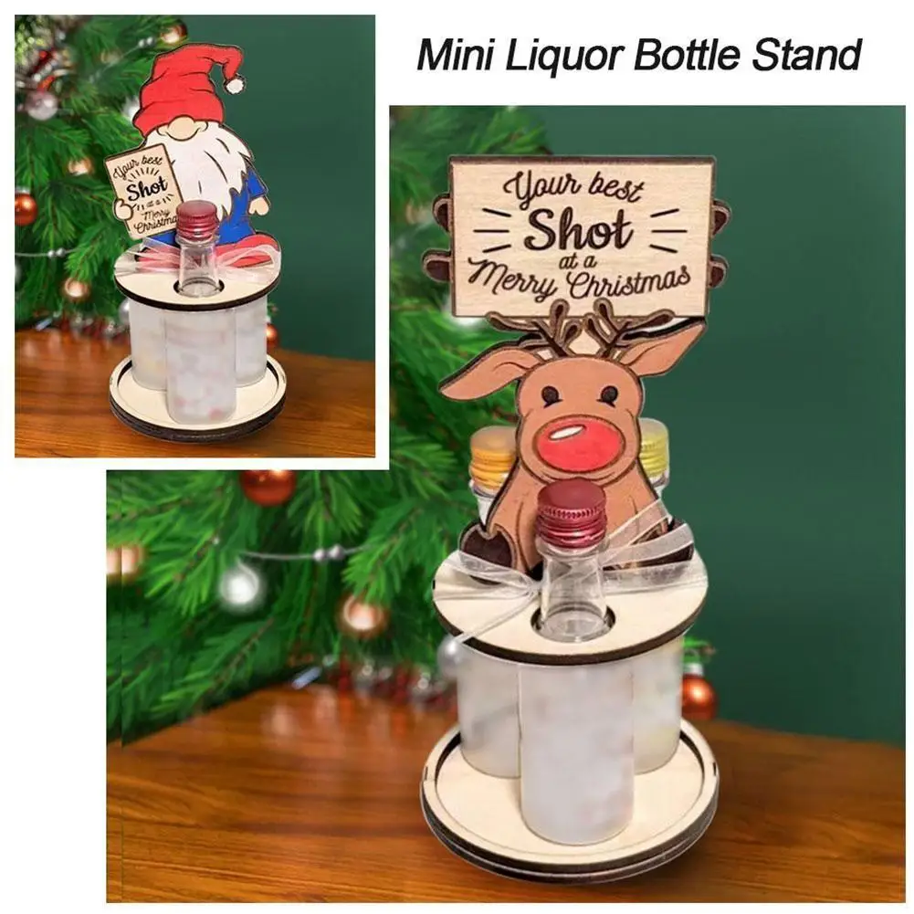 

Best Shot Mini Liquor Bottle Stand Mini Wine Rack Gnomes Christmas Wine Holder Bottles Elk Bottle 3 Wine Rack Penguin V1I1