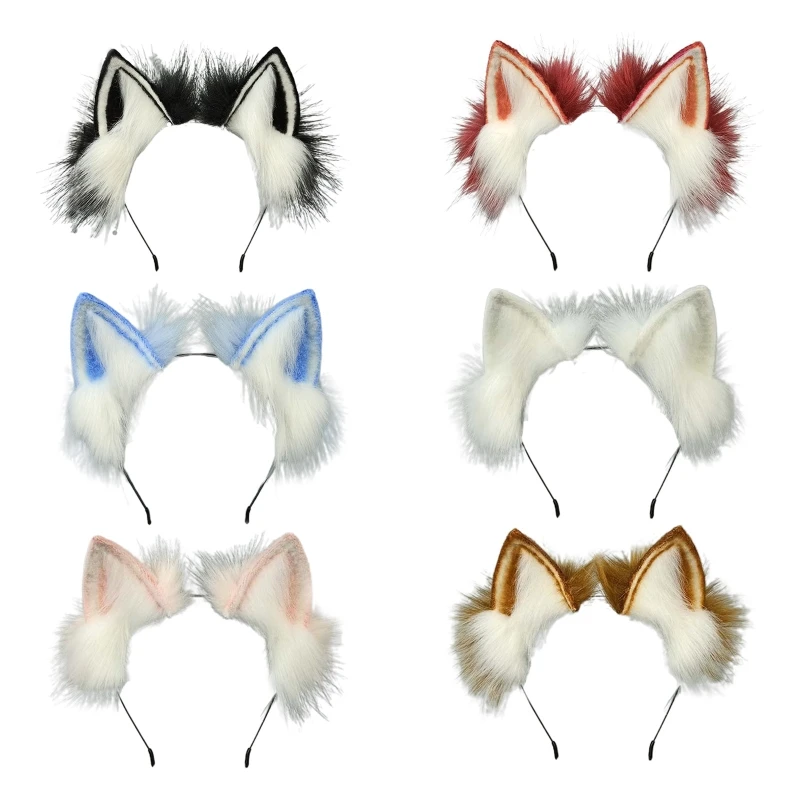 Ear Headband Faux Fur Wolf Ears Animal Hair Hoop Cosplay Cute Fox Fur Ear Hair Hoops Night Party Anime Lolita 
Ear Headband Faux Fur Wolf Ears Animal Hair Hoop Cosplay Cute Fox Fur Ear Hair Hoops Night Party Anime Lolita