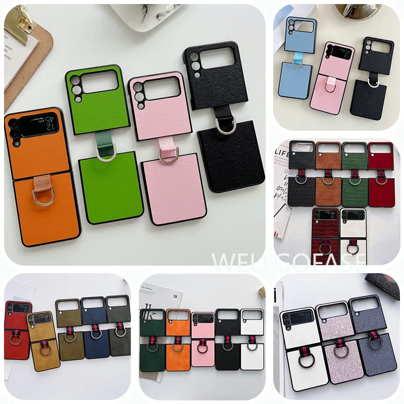 Роскошный Ультратонкий Жесткий Пластиковый ударопрочный чехол из искусственной кожи для телефона Galaxy Z Flip 3 Z Flip 4 5G с кольцом для пальца Z Flip3 ...
Роскошный Ультратонкий Жесткий Пластиковый ударопрочный чехол из искусственной кожи для телефона Galaxy Z Flip 3 Z Flip 4 5G с кольцом для пальца Z Flip3 ...