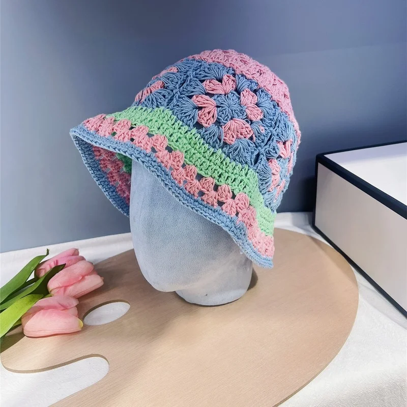 2022 New Handmade Knitted Bucket Hats Women Autumn and Winter Warm Korean All-match Cute Girl Color Matching Fisherman Caps Men
2022 New Handmade Knitted Bucket Hats Women Autumn and Winter Warm Korean All-match Cute Girl Color Matching Fisherman Caps Men