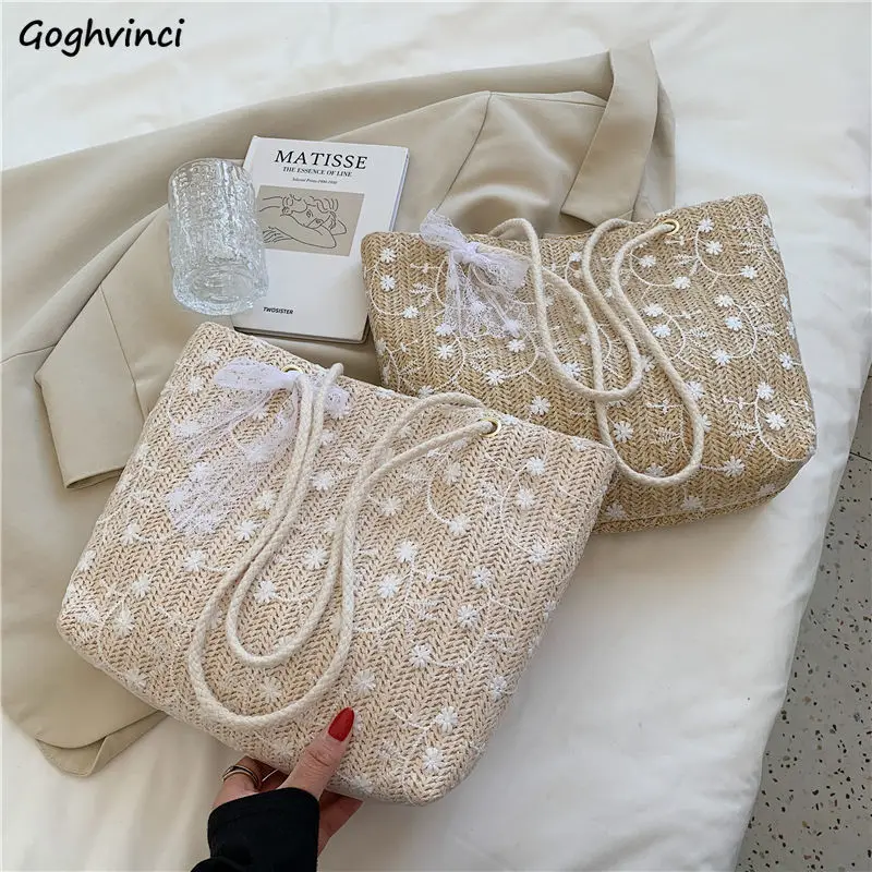 Shopping Bags Women Floral Fashion Lace Design Casual Large Capacity Hot Sale Ulzzang All-match Temperament Young Popular Chic 
Shopping Bags Women Floral Fashion Lace Design Casual Large Capacity Hot Sale Ulzzang All-match Temperament Young Popular Chic