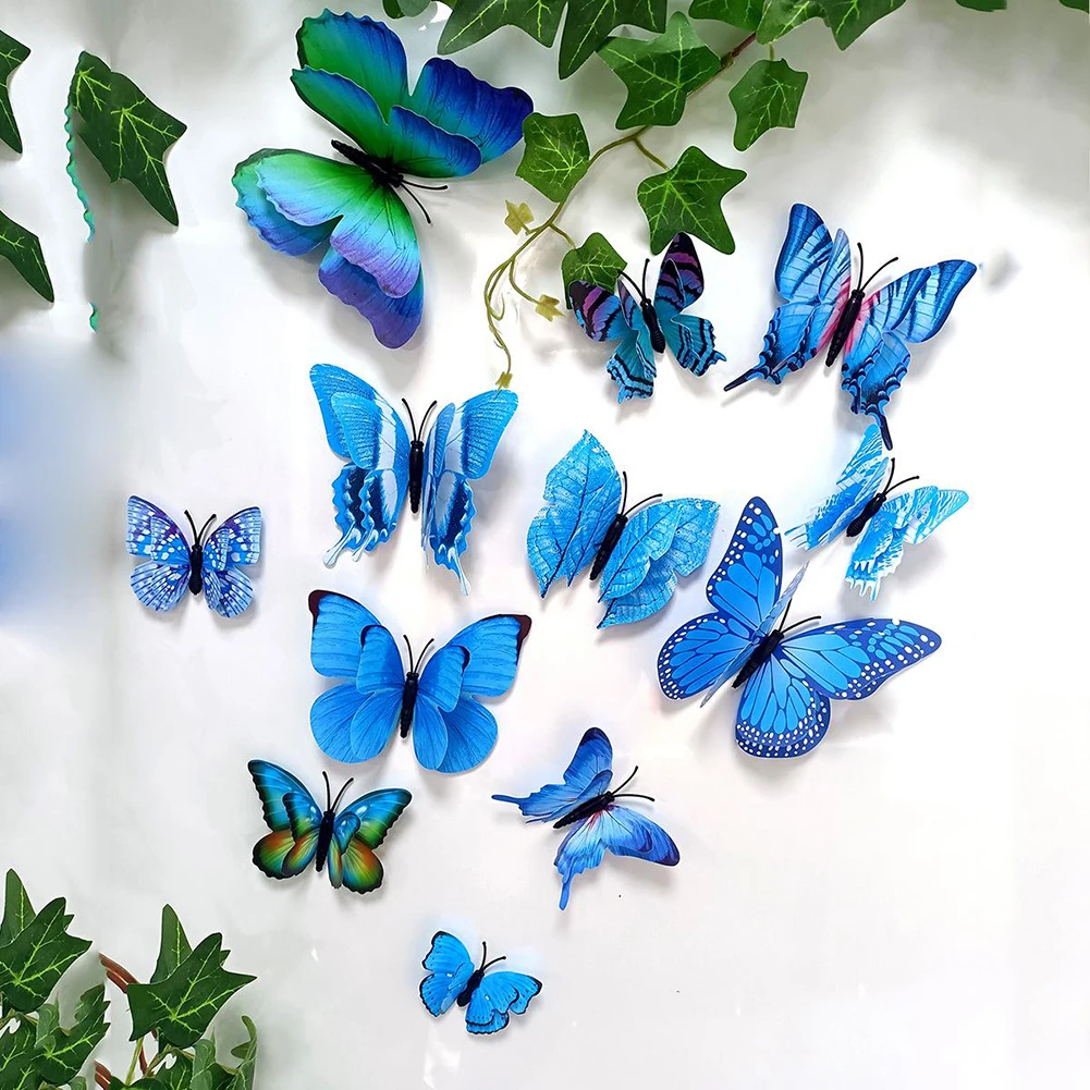 12Pcs Double Layer 3D Butterfly Wall Sticker On The Wall Home Decor Butterflies For Decoration Magnet Fridge Stickers New Style
12Pcs Double Layer 3D Butterfly Wall Sticker On The Wall Home Decor Butterflies For Decoration Magnet Fridge Stickers New Style