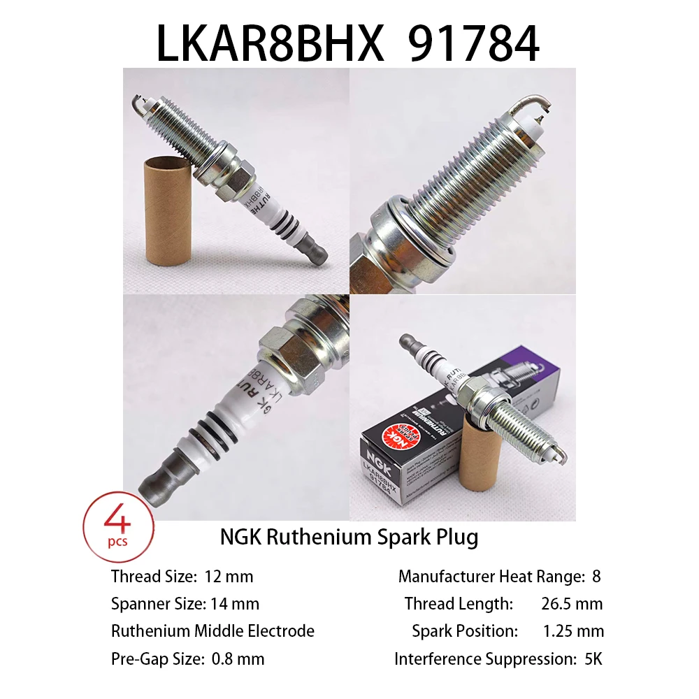 4 шт. 6 шт. оригинальная Свеча зажигания NGK рутений HX LKAR8BHX 91784
4 шт. 6 шт. оригинальная Свеча зажигания NGK рутений HX LKAR8BHX 91784