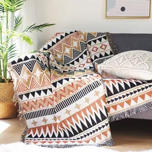 Bohemian Plaid Blanket for Couch Sofa Decor Blankets Outdoor Camping Picnic Blanket Boho Sofa Cover Blanket for Chair bedspread