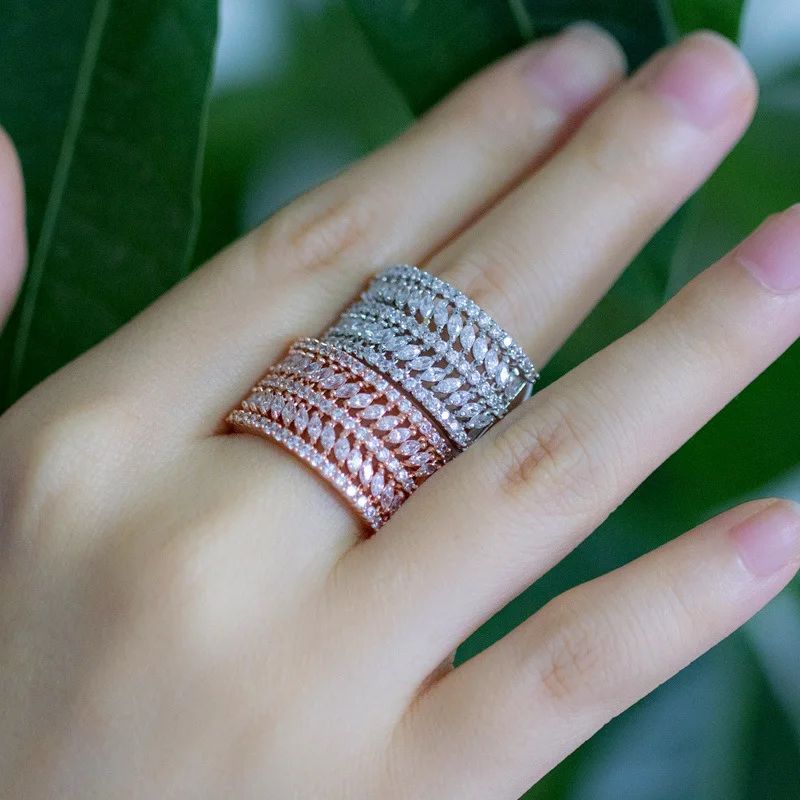 Luxury Brand Designer Jewelry Rose Gold Color Round Marquise Stone OL Style Big Finger Rings for Women
Luxury Brand Designer Jewelry Rose Gold Color Round Marquise Stone OL Style Big Finger Rings for Women