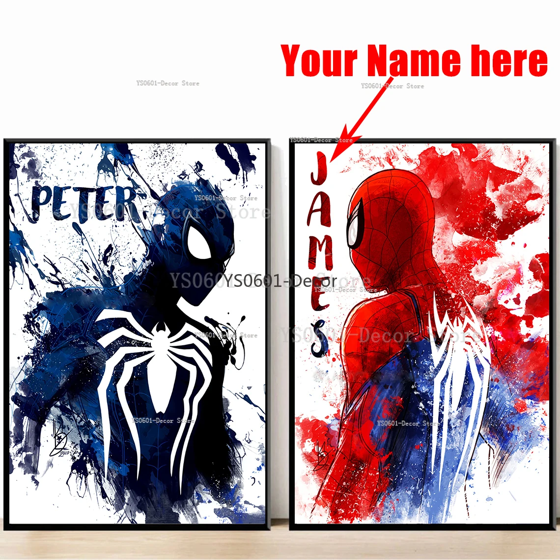 Personalised Marvel Spiderman NAME Posters Custom Your Name Canvas Painting Wall Art Gifts for Kids Friend Living Room Decor
Personalised Marvel Spiderman NAME Posters Custom Your Name Canvas Painting Wall Art Gifts for Kids Friend Living Room Decor