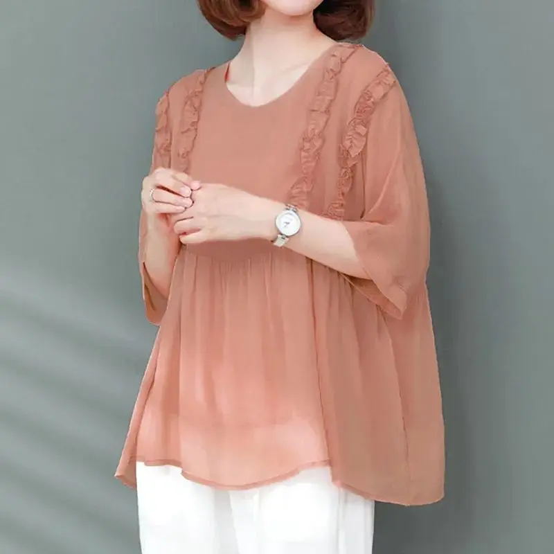 Summer Tunics Women Casual Tops Plus Size Blouse Elegant Ruffle Ladies Tops Clothing Loose 2022 New
Summer Tunics Women Casual Tops Plus Size Blouse Elegant Ruffle Ladies Tops Clothing Loose 2022 New