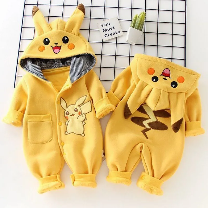 Pokemon Pikachu Pajamas For Baby Newborn Winter Long-Sleeved Clothing Kids Hoodies Babies Toddler's Costume One-Piece Suits
Pokemon Pikachu Pajamas For Baby Newborn Winter Long-Sleeved Clothing Kids Hoodies Babies Toddler's Costume One-Piece Suits