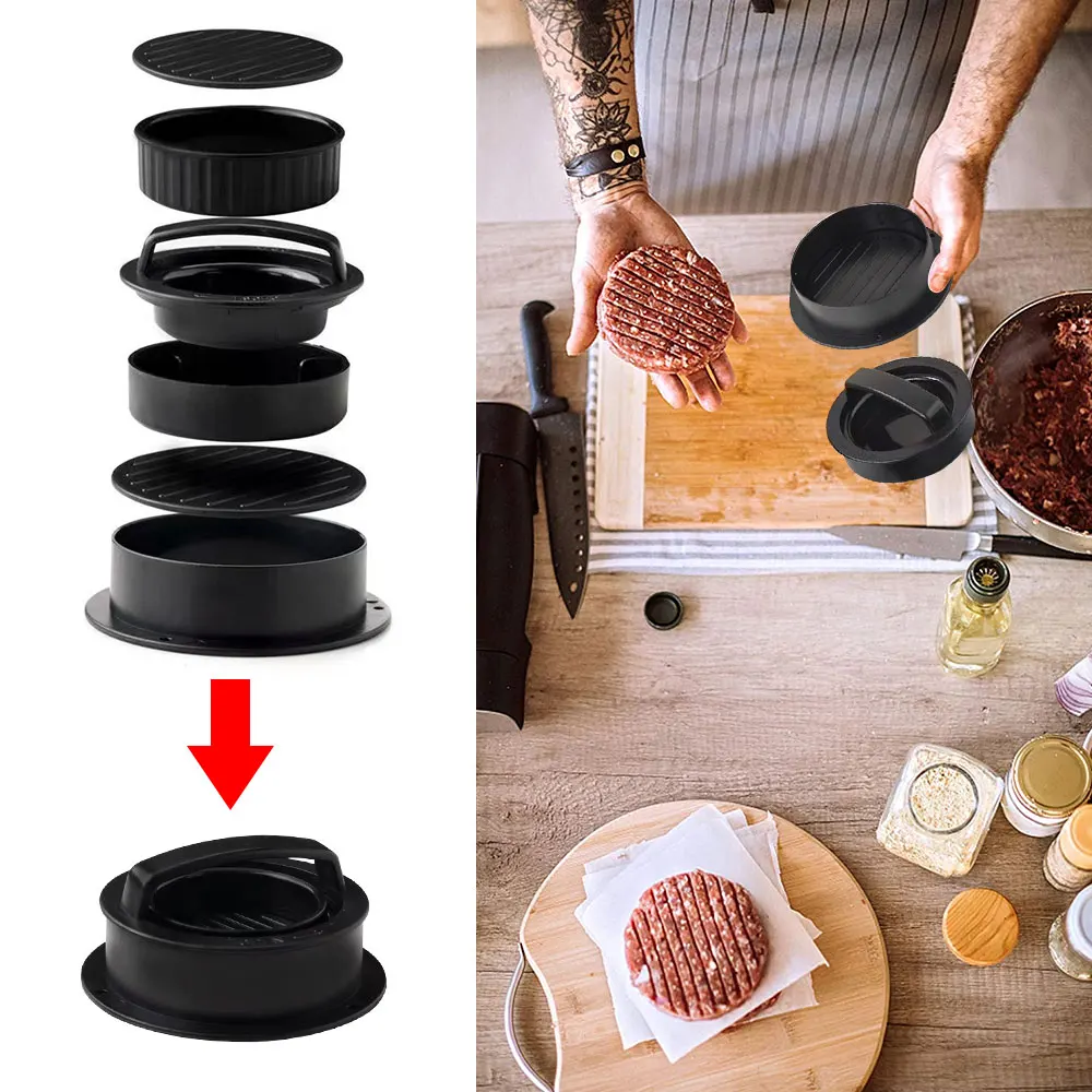 

Hamburger Maker Hamburger Press Round Shape Nonstick Chef Cutlets Hamburger Meat Beef Grill Burger Press Patty Maker Mold BBQ