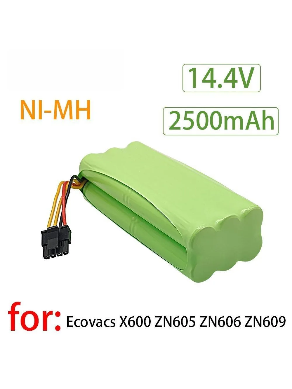 

14.4V Ni-Mh 2500mAhBattery for Ecovacs Deebot Deepoo X600 ZN605 ZN606 ZN609 Midea Redmond staubsauger