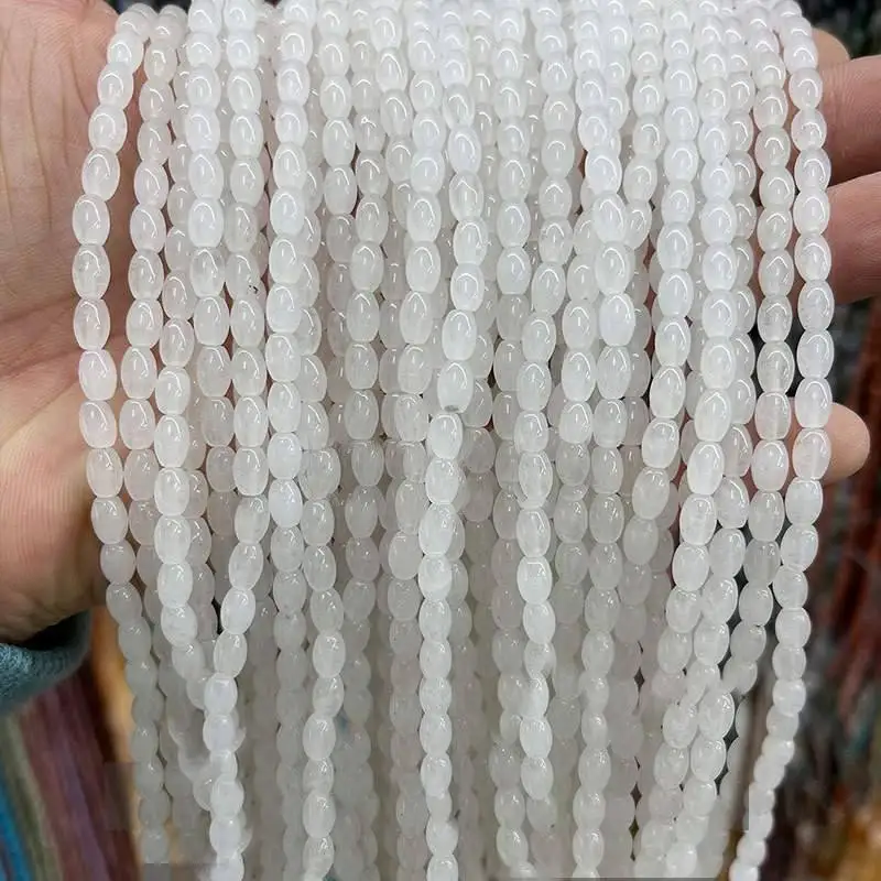 4x6mm Natural White Color Jades Stone Smooth Oval Shape Loose Beads DIY Jewelry Accessories 38cm 1Pcs b1233
4x6mm Natural White Color Jades Stone Smooth Oval Shape Loose Beads DIY Jewelry Accessories 38cm 1Pcs b1233