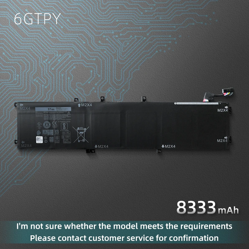 New 11.4V 97WH 6GTPY Laptop Battery For DELL XPS 15 9570 9560 7590 Precision 5520 5530 5540 Series Notebook P56F001 P56F002 P83F 
New 11.4V 97WH 6GTPY Laptop Battery For DELL XPS 15 9570 9560 7590 Precision 5520 5530 5540 Series Notebook P56F001 P56F002 P83F