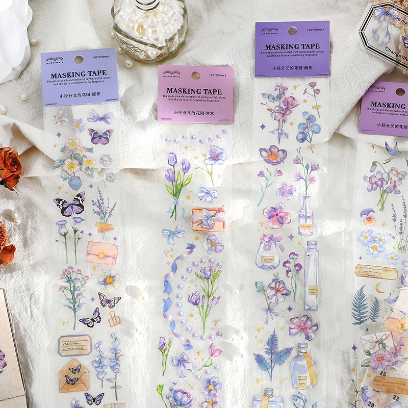 60mmx350mm Fresh Purple Flower PET MaskingTape Decorative Diary Junk Journal Planner Scrapbooking Supplies Stationery Stickers
60mmx350mm Fresh Purple Flower PET MaskingTape Decorative Diary Junk Journal Planner Scrapbooking Supplies Stationery Stickers