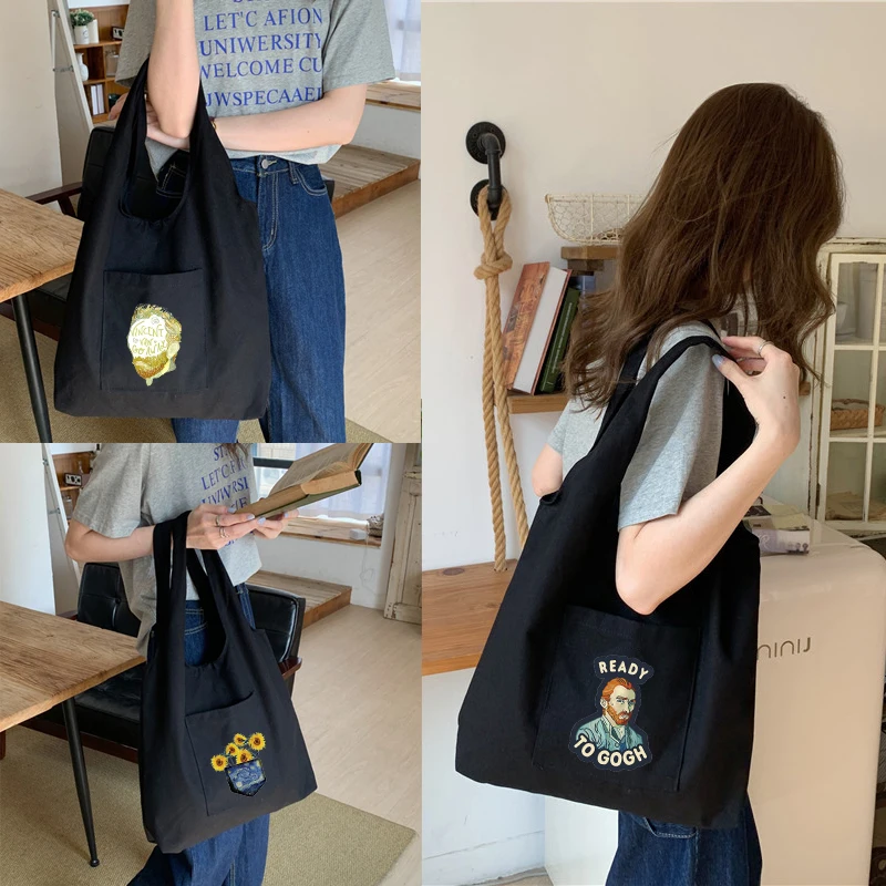 Van Gogh Women Shopping Bag Female Canvas Shoulder Bag Environmental Storage Handbag Reusable Foldable Eco Grocery Totes
Van Gogh Women Shopping Bag Female Canvas Shoulder Bag Environmental Storage Handbag Reusable Foldable Eco Grocery Totes