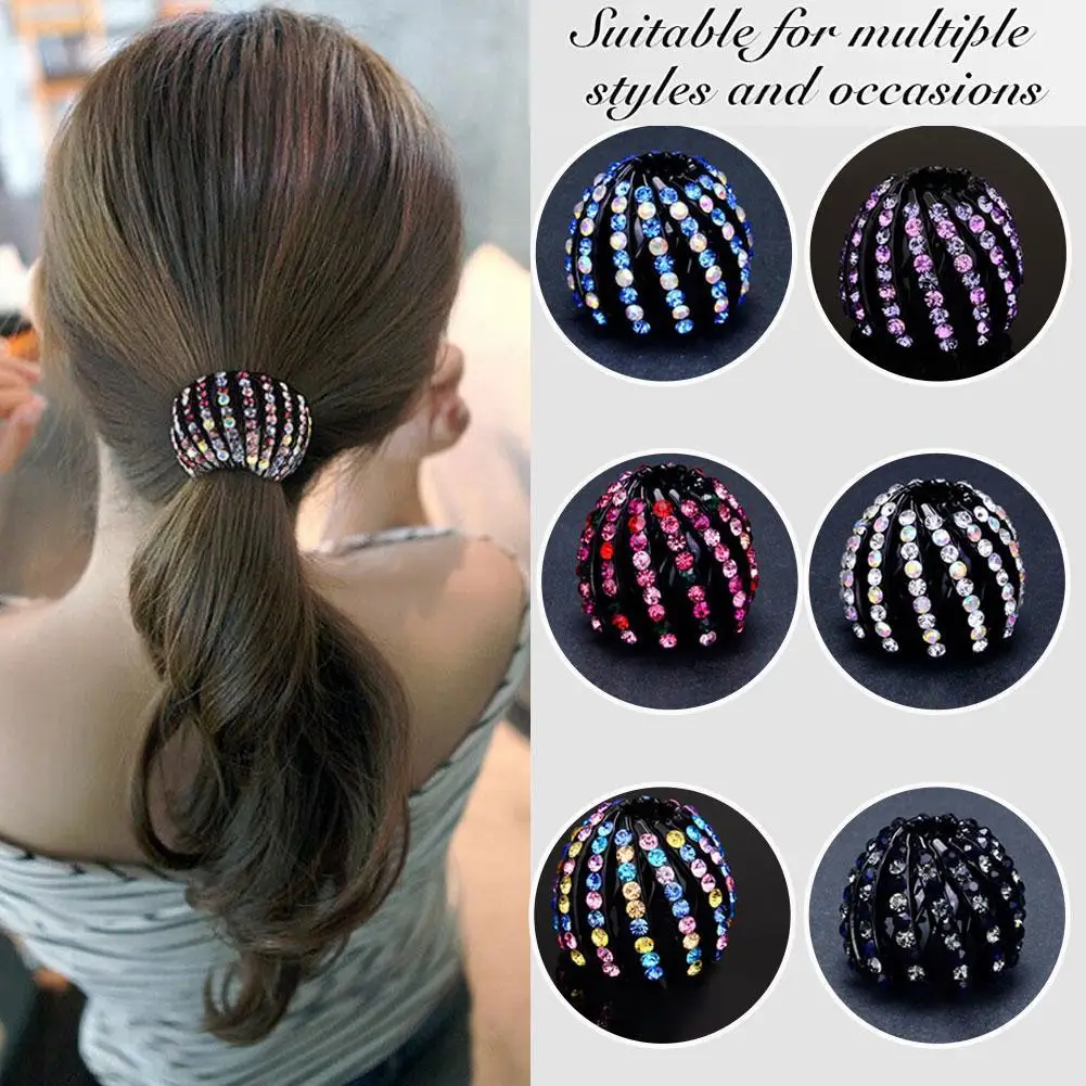 Women Rhinestone Lazy Hair Claws Ponytail Hair Bun Clip Bird Nest Hairpin Wholesale Dorpshipping
Women Rhinestone Lazy Hair Claws Ponytail Hair Bun Clip Bird Nest Hairpin Wholesale Dorpshipping