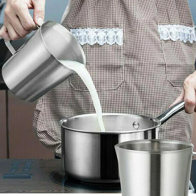 Thickened Stainless Steel Measuring Cup Scale 2000ml 1000ml 500ml Kitchen Baking Tea jug Large Capacity Pitcher Measuring Cup
Thickened Stainless Steel Measuring Cup Scale 2000ml 1000ml 500ml Kitchen Baking Tea jug Large Capacity Pitcher Measuring Cup
