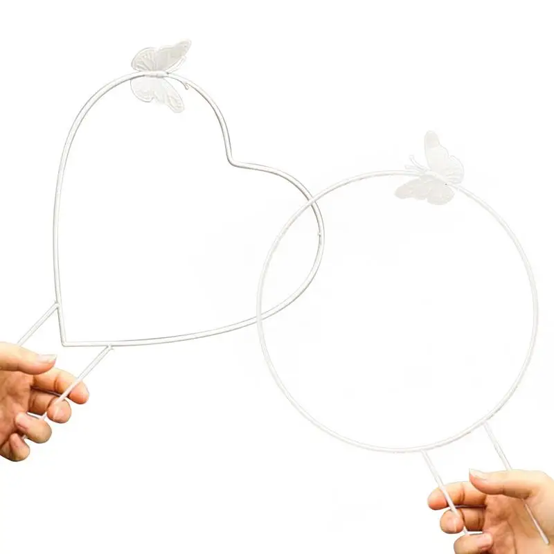 2PCS Metal Garden Trellis For Climbing Plant Round&Heart Decorative Potted Plant Support Stakes With Butterfly Iron Climbing
2PCS Metal Garden Trellis For Climbing Plant Round&Heart Decorative Potted Plant Support Stakes With Butterfly Iron Climbing