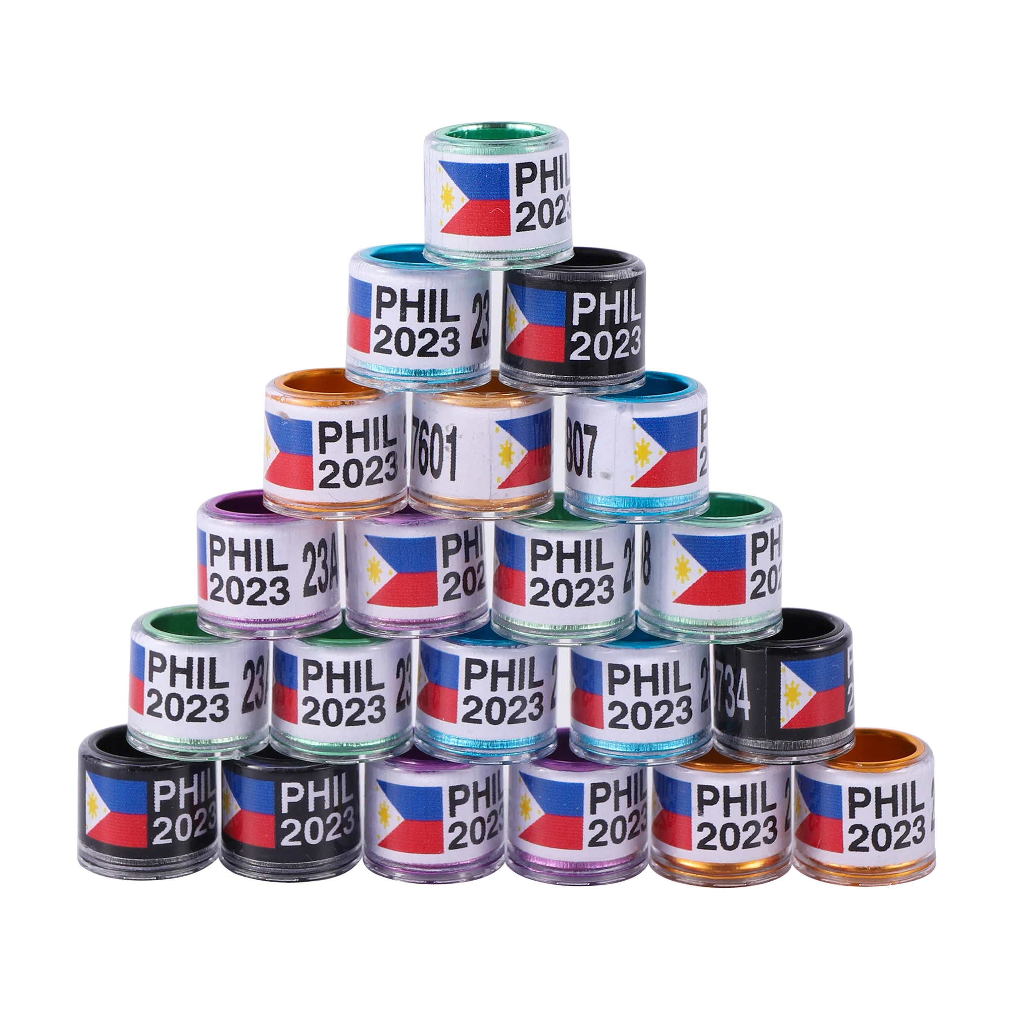 PHIL 2023 Pigeon Foot Ring 8mm High Quality Durable Colorful Aluminum Core with Numbers Bird Foot Ring Bird Supplies
PHIL 2023 Pigeon Foot Ring 8mm High Quality Durable Colorful Aluminum Core with Numbers Bird Foot Ring Bird Supplies