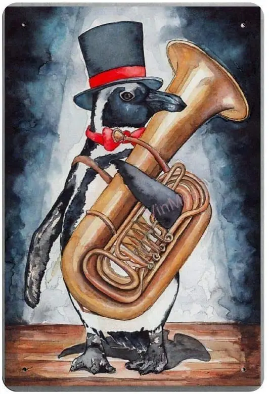 Tuba Addicts Penguin Retro Metal Tin Sign Plaque Poster Wall Decor Art Shabby Chic Gift Suitable 12x8 Inch
Tuba Addicts Penguin Retro Metal Tin Sign Plaque Poster Wall Decor Art Shabby Chic Gift Suitable 12x8 Inch