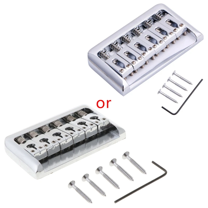 Chrome Electric Guitar Hardtail Top Load Bridge 6 String Fixed Hard Tail Parts
Chrome Electric Guitar Hardtail Top Load Bridge 6 String Fixed Hard Tail Parts