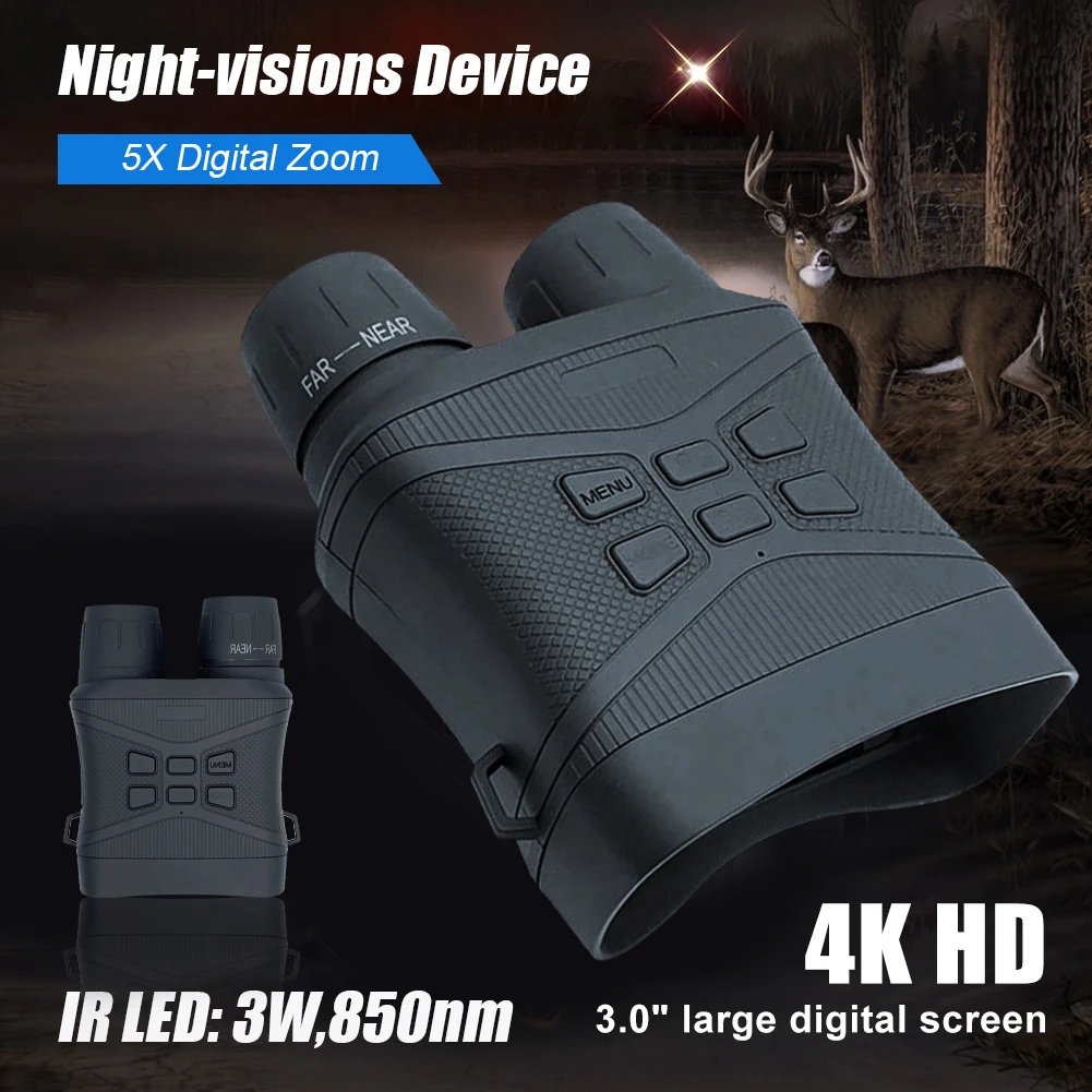 4K HD Night Vision Binoculars 3" LCD 400m No Light Vision Telescope for Outdoor Wildlife Scouting Hunting Camping Bird Watching
4K HD Night Vision Binoculars 3" LCD 400m No Light Vision Telescope for Outdoor Wildlife Scouting Hunting Camping Bird Watching