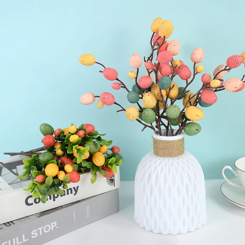 1pc Easter Egg Tree Branch Artificial Flower Foam Egg Fake Plant Easter Decorations Home Room Ornament Festival Party Supplies
1pc Easter Egg Tree Branch Artificial Flower Foam Egg Fake Plant Easter Decorations Home Room Ornament Festival Party Supplies