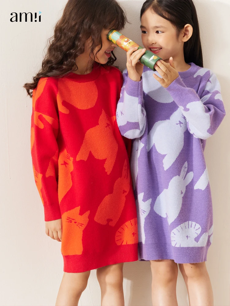 AMII Kids Girls Dresses 2022 Winter 3-12y O-neck Long Sleeves Rabbit Print Casual Knitted Dress Children Vestidos 22340002
AMII Kids Girls Dresses 2022 Winter 3-12y O-neck Long Sleeves Rabbit Print Casual Knitted Dress Children Vestidos 22340002