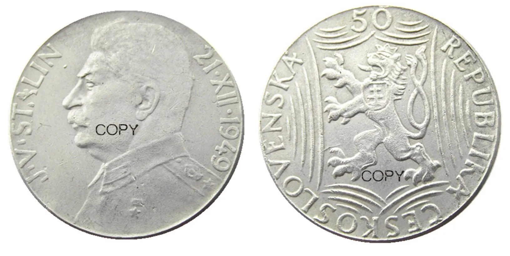 Серебряная фотомонета Чешская Республика 1949 50Korun YYBCB 
Серебряная фотомонета Чешская Республика 1949 50Korun YYBCB