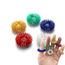 5pc Finger Massager Ring Acupressure Figure Massager Relax Finger Hand Care Tool Blood Circulation Pain Relief Health Care