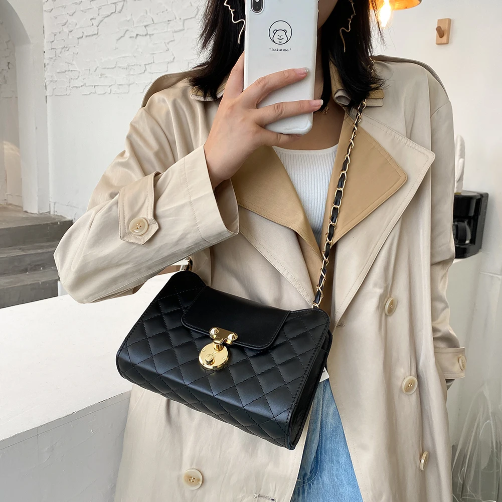 Fashion Crossbody Bags Women Solid Chain Elegant Handbags Lattice Pattern PU 2020 Fashion Trend Ladies Shoulder Handbag
Fashion Crossbody Bags Women Solid Chain Elegant Handbags Lattice Pattern PU 2020 Fashion Trend Ladies Shoulder Handbag