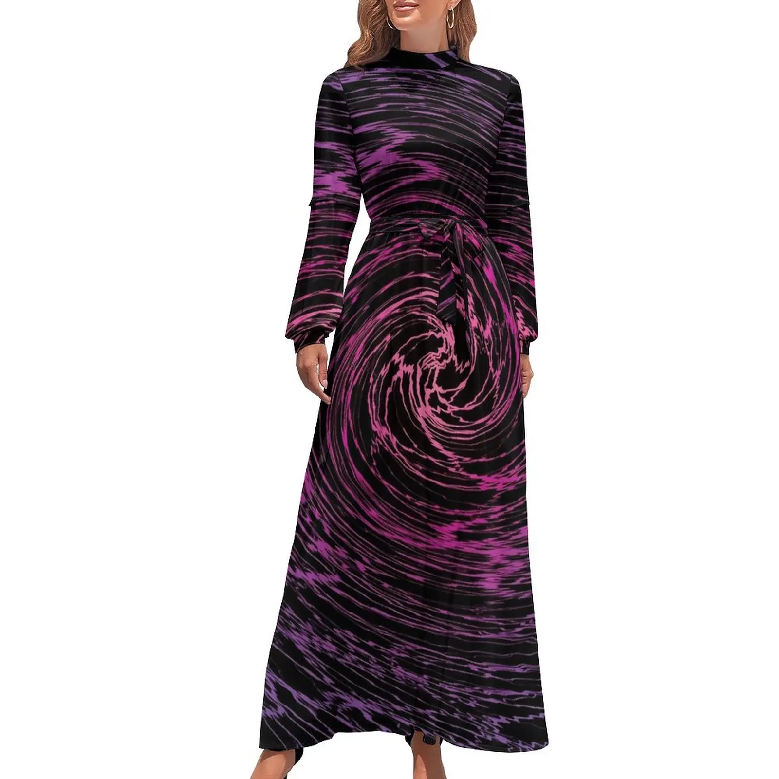 Purple Shallow Water Dress Multi-Colored Vortex Kawaii Maxi Dress Streetwear Beach Long Dresses High Waist Graphic Clothes 
Purple Shallow Water Dress Multi-Colored Vortex Kawaii Maxi Dress Streetwear Beach Long Dresses High Waist Graphic Clothes