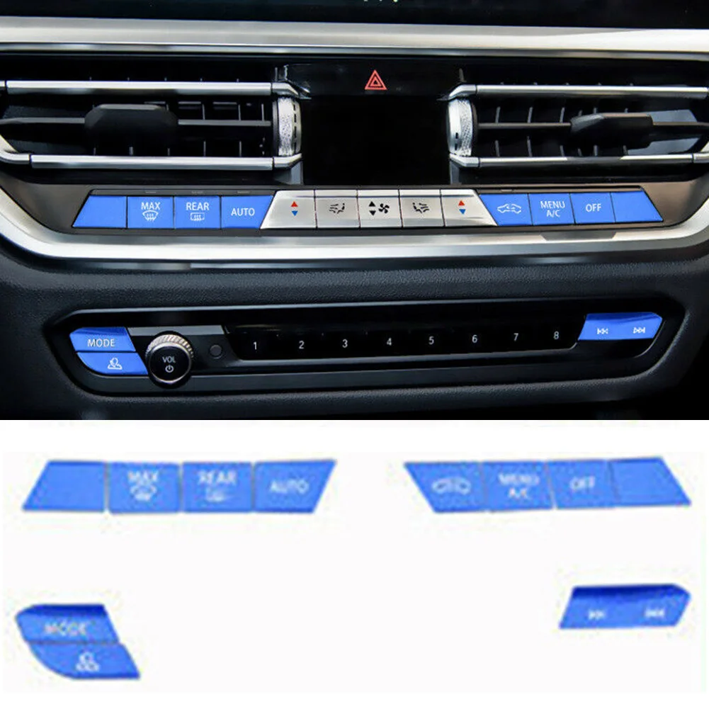 11pcs/set Blue Car Front AC Button Fan Speed Button Cover For BMW 3 G20 4 G22 1 F40 Car Interior Decoration
11pcs/set Blue Car Front AC Button Fan Speed Button Cover For BMW 3 G20 4 G22 1 F40 Car Interior Decoration