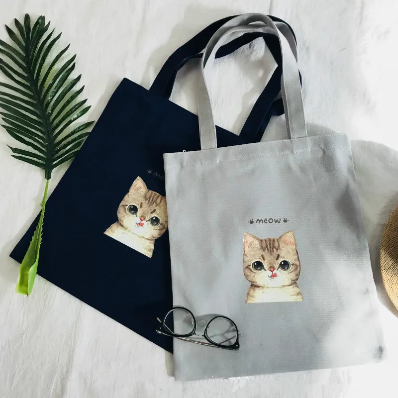 Canvas Tote Bag Women Cloth Shoulder Bag Handbag Cute Cartoon Cat Shopping Bags Large Tote Grocery Shopper Bag Eco Friendly
Canvas Tote Bag Women Cloth Shoulder Bag Handbag Cute Cartoon Cat Shopping Bags Large Tote Grocery Shopper Bag Eco Friendly