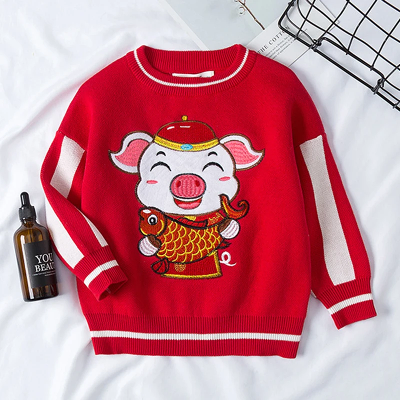 Kids Baby Boys Girls Pullover Sweaters Autumn New Year Baby Boys Girls Long Sleeve Cartoon Pig Knit Children's Sweaters
Kids Baby Boys Girls Pullover Sweaters Autumn New Year Baby Boys Girls Long Sleeve Cartoon Pig Knit Children's Sweaters