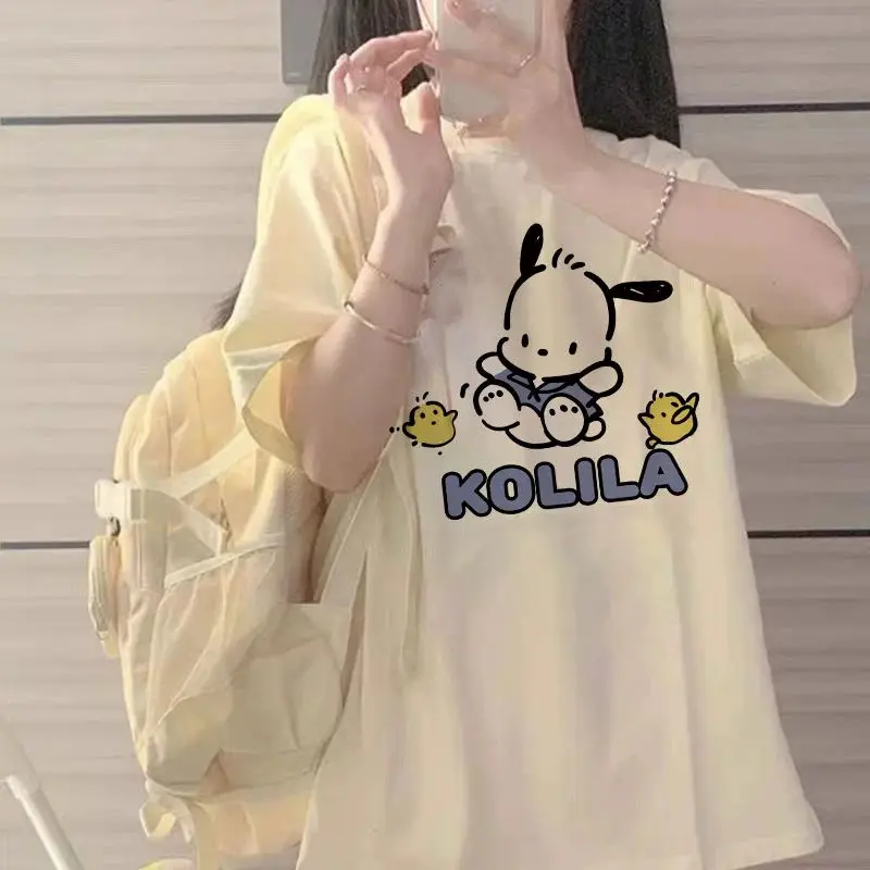 Kawaii Sanrioed Pachacco летние новые детские хлопковые топы с коротким рукавом милые Мультяшные свободные универсальные повседневные футболки для д...
Kawaii Sanrioed Pachacco летние новые детские хлопковые топы с коротким рукавом милые Мультяшные свободные универсальные повседневные футболки для д...