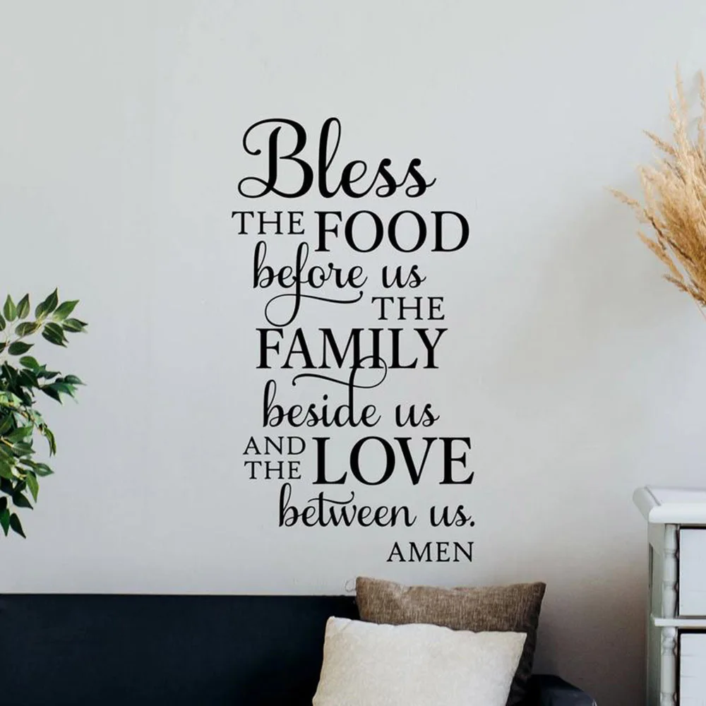 Bless The Food Before Us Wall Decal Kitchen Quote Sign Office Dining Room Poster Mural Vinyl Sticker Home Decor Wall Art G564
Bless The Food Before Us Wall Decal Kitchen Quote Sign Office Dining Room Poster Mural Vinyl Sticker Home Decor Wall Art G564