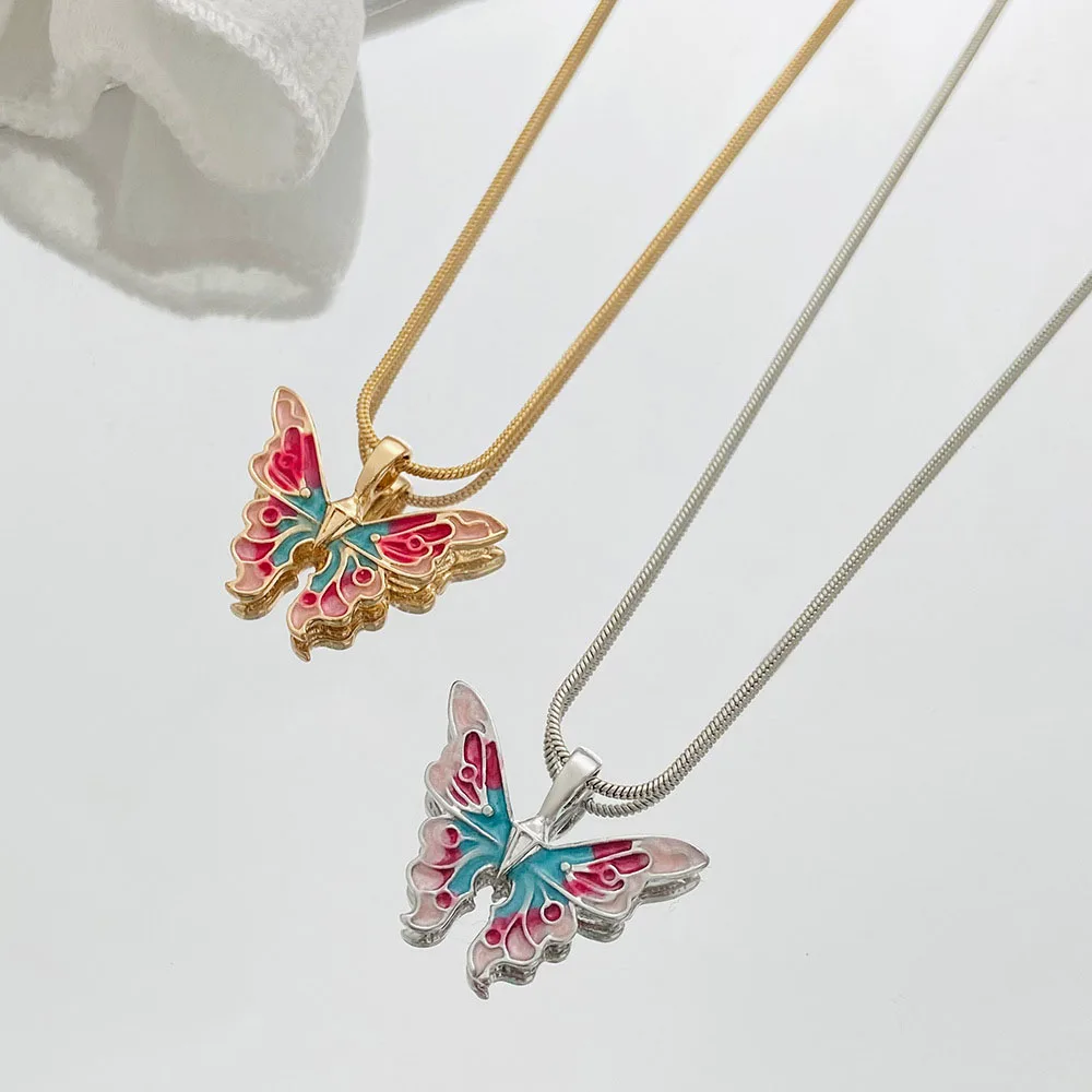 Fashion Women Butterfly Necklaces Thai Pop Butterfly Necklace Double Choker Chains Jewelry
Fashion Women Butterfly Necklaces Thai Pop Butterfly Necklace Double Choker Chains Jewelry