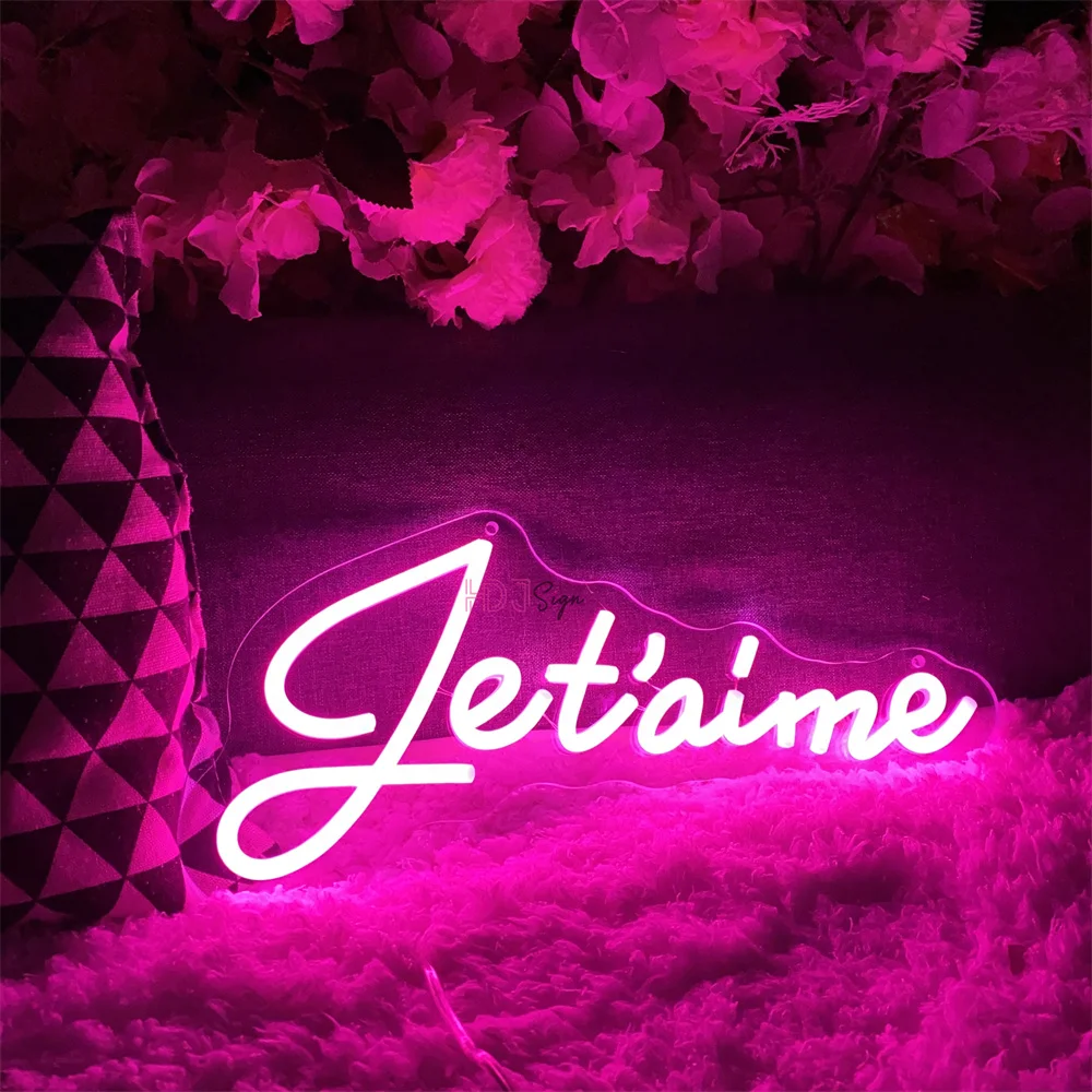 je t’aime LED Neon Light Sign for Wedding Birthday French LED Signs Room Decor Party Wedding Gifts Wall Art Decor Neon Lights
je t’aime LED Neon Light Sign for Wedding Birthday French LED Signs Room Decor Party Wedding Gifts Wall Art Decor Neon Lights