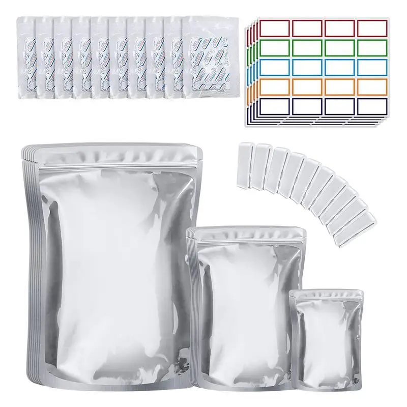 Mylar Bags Kit Storage Bags With 100x400cc Oxygen Absorbers 3 Layers Thicken Resealable And Heat Sealable Bags For Long Term
Mylar Bags Kit Storage Bags With 100x400cc Oxygen Absorbers 3 Layers Thicken Resealable And Heat Sealable Bags For Long Term