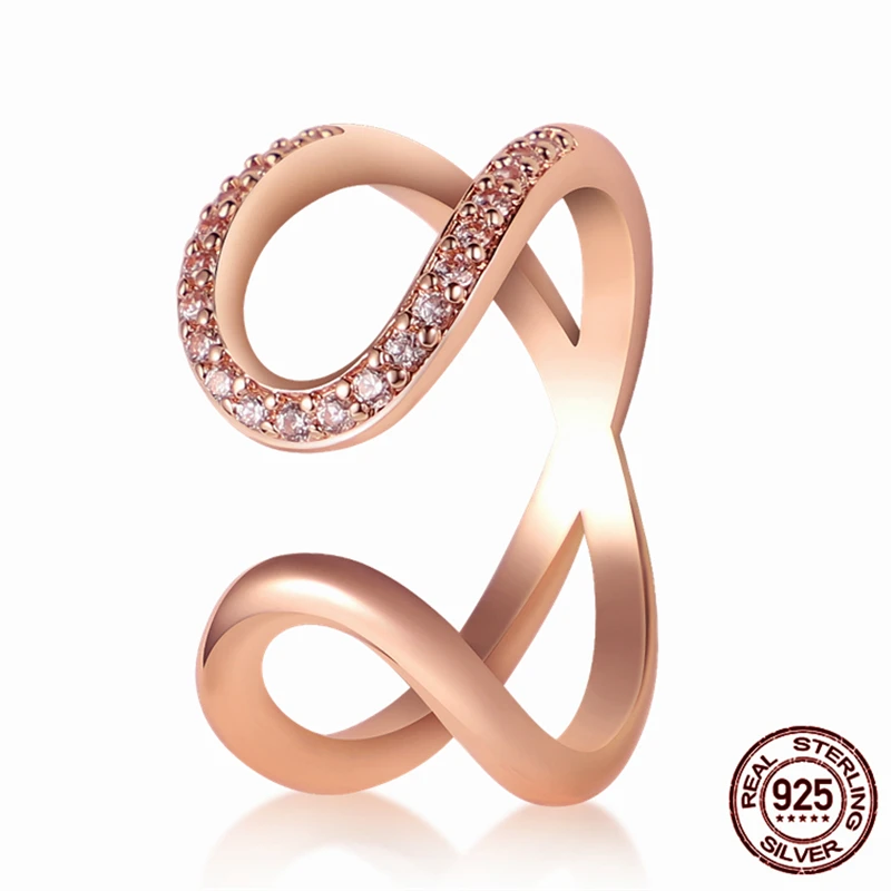 925 Sterling Silve Women Rose Gold Eternity Open Ring For Women Jewelry Making Dorpshipping rings 2022 trend Fine Jewelry
925 Sterling Silve Women Rose Gold Eternity Open Ring For Women Jewelry Making Dorpshipping rings 2022 trend Fine Jewelry